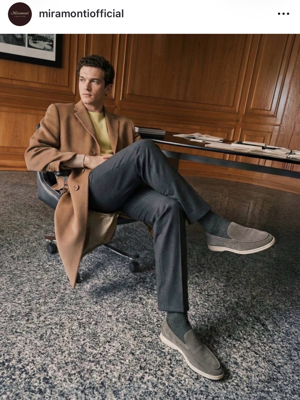 Miramonti suede slip-on loafers in Grey